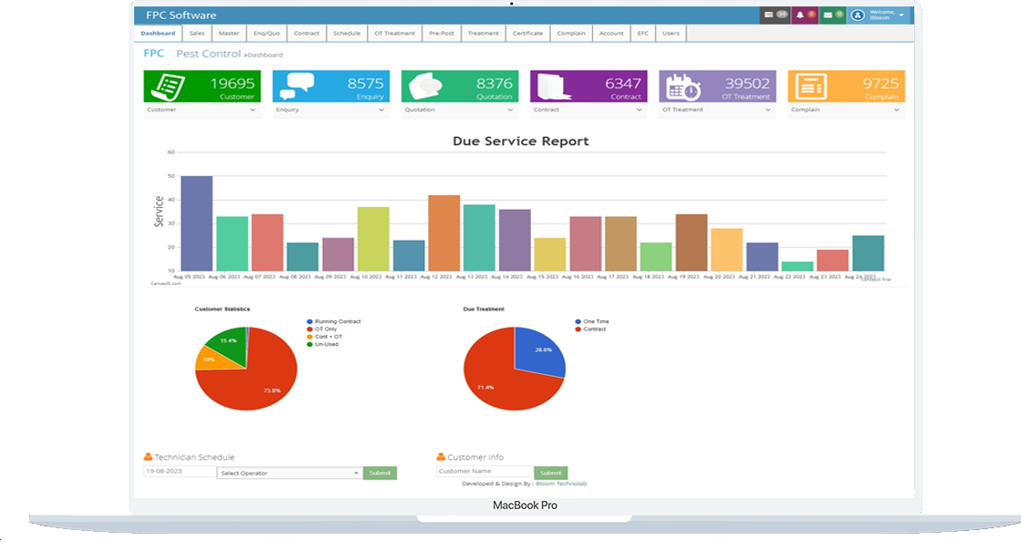 Fumigaiton Pest Control Software